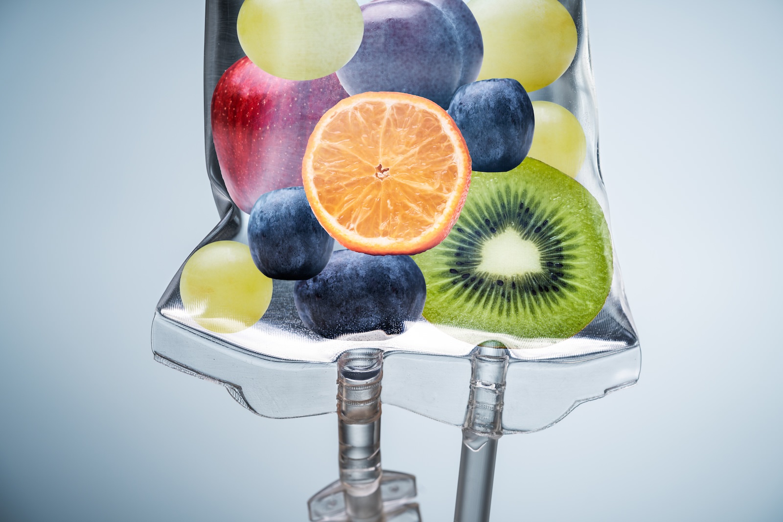 iv bag full of fruits